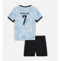 Camiseta Portugal Cristiano Ronaldo #7 Segunda Equipación Replica Eurocopa 2024 para niños mangas cortas (+ Pantalones cortos)